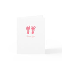 Baby Footprints Thank You Note