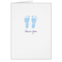 Baby Footprints Thank You Note Card