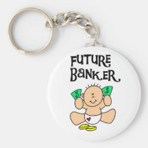 Baby Future Banker T-shirts and Gifts Keychains