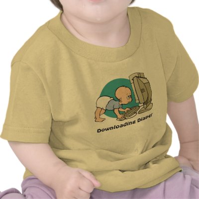 Baby Geek  Downloading Diaper shirt by familytshirtsgifts