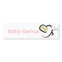 Baby Genius (pink) Bumper Sticker