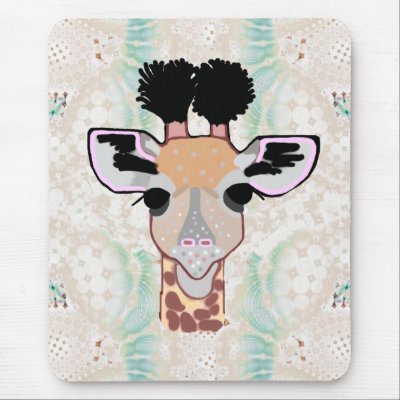 Baby Giraffe Mouse Pads by Perlyyyy