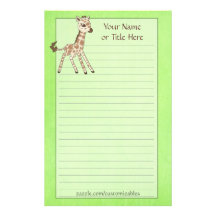 Baby Giraffe Stationery