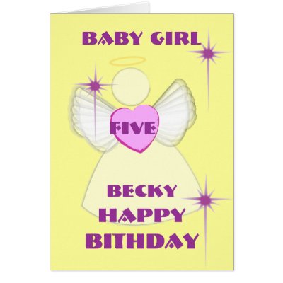 Baby Girl #5Birthday Invitation-Customise by wholeheartedly