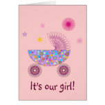 Baby Girl A2 Card