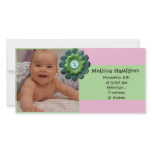 baby girl announcement photo card