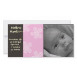 baby girl announcement photo card photo cards