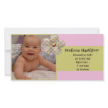 baby girl announcement photo card
