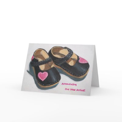 BABY GIRL BIRTH ANNOUNCEMENT CARD by joyart