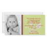 Baby Girl Birth Announcement Photocard