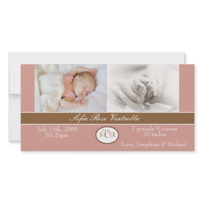 Baby Girl Birth Announcement by AribellaDesigns