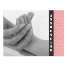 Baby Girl Birth Announcement Postcards