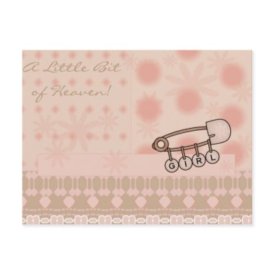 Baby Girl Bit of Heaven Postcard by new_baby