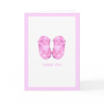 Baby Girl Booties Baby Shower Thank You Card