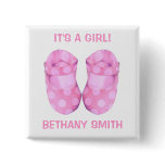 Baby Girl Booties Button