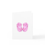 Baby Girl Booties Note Card