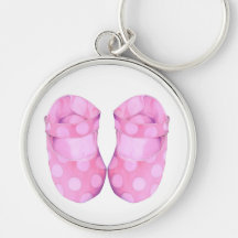 Baby Girl Booties Premium Keychain