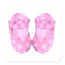 Baby Girl Booties Square Sticker
