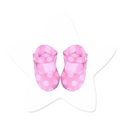 Baby Girl Booties Star Sticker by floatinglemons