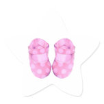 Baby Girl Booties Star Sticker