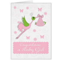 Baby Girl Congratulations, Birth of baby girl Cards