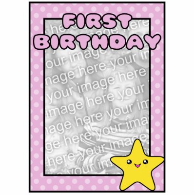Baby Girl First Birthday Photo Template by mariannegilliand