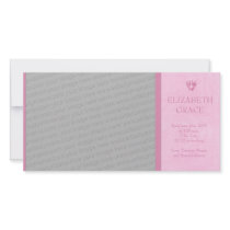 Baby Girl Footprints Photo Birth Announcement Personalized Photo Card