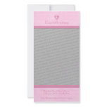 Baby Girl Footprints Photo Birth Announcement Custom Photo Card