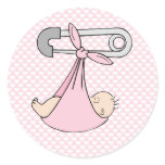 Baby Girl in Blanket stickers