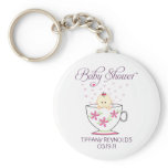 Baby Girl in Tea Cup Keychain