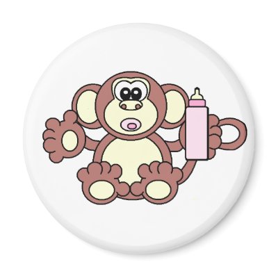 BABY GIRL MONKEY MAGNET by psimawesome