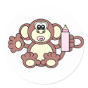 BABY GIRL MONKEY stickers