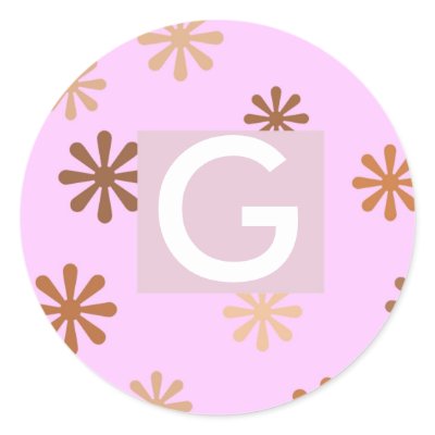 Baby Girl Monogram "G" Stickers by Initialreaction