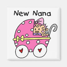 Baby Girl New Nana T-shirts and Gifts Fridge Magnet