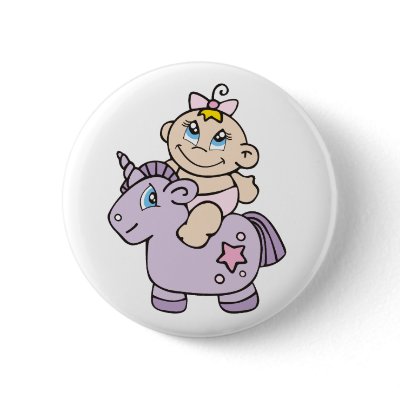 Baby Girl on Unicorn by toddlersplace