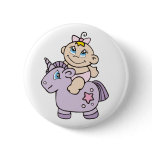 Baby Girl on Unicorn buttons