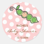 Baby Girl Pea in a Pod Baby Shower Label / Sticker