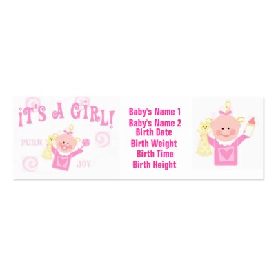 Baby Girl Personailzed Photo Announcement Card by jamiecreates1