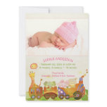 Baby Girl Photo Birth Announcements:ChooChoo Train