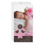 Baby Girl Photocard Announcement Cake Pops Pink