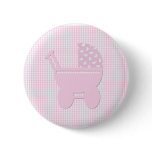 Baby Girl Pink Cute Carriage buttons
