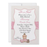 Baby Girl Pink Shower Personalised Invite