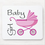 Baby girl pink stroller mousepads