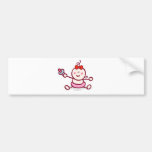 baby girl playing with toys cartoon bumper stickers