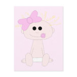 Baby Girl  Postcard Template