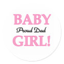 Baby Girl Proud Dad stickers