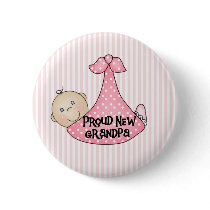 Baby Girl Proud Grandpa Pin