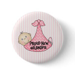 Baby Girl Proud Grandpa buttons