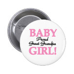 Baby Girl Proud Great Grandpa Pins