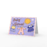 Baby Girl Shower Greeting Card